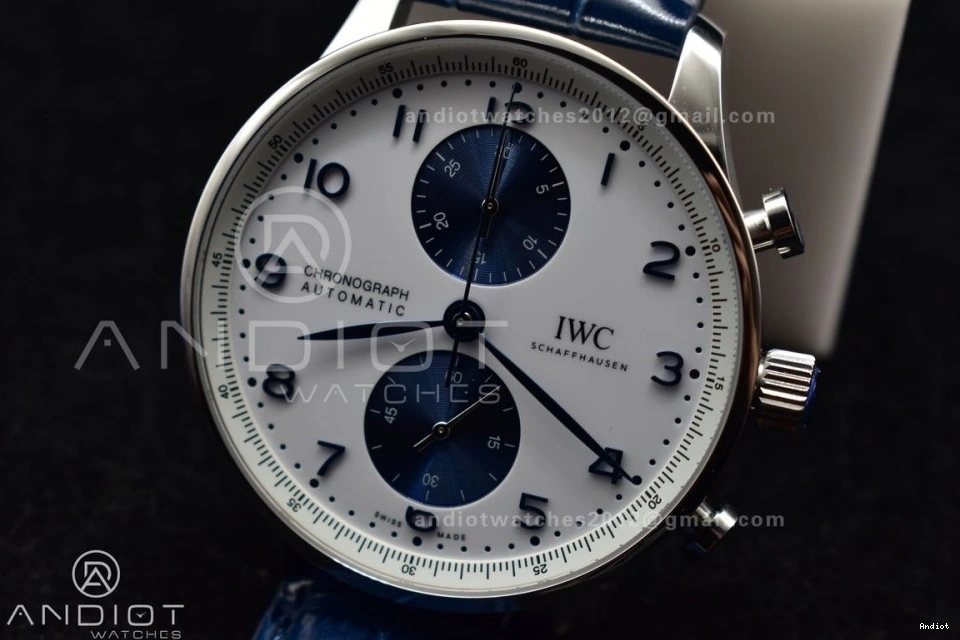 A69355 Leather ZF Dial White 1:1 on Best Blue Portuguese Strap IW371620 Edition Blue Chrono 1115